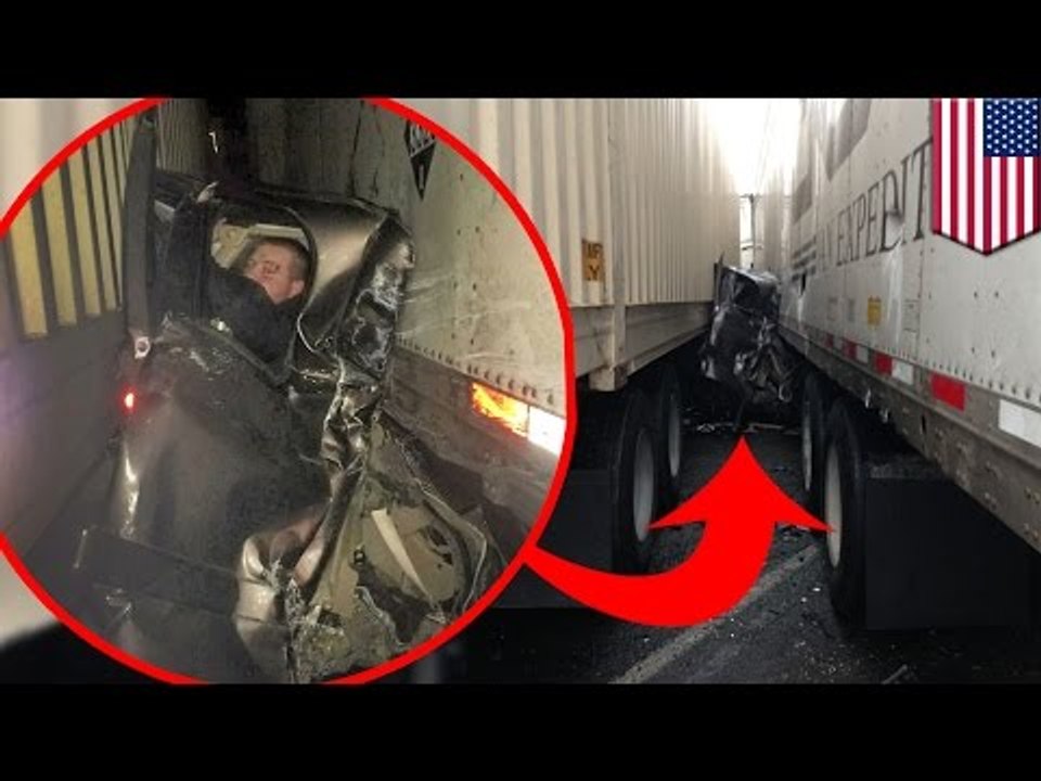 兩貨車夾司機僅手指受皮外傷