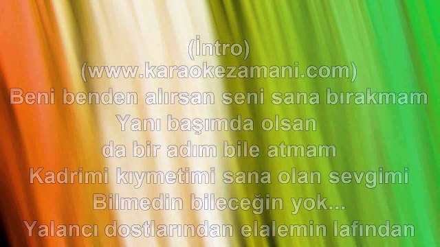 Berkay - Beni Benden Alırsan - (2013) TÜRKÇE KARAOKE