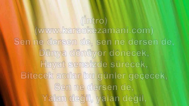 Berkay - Dünya Dönüyor - 2012 TÜRKÇE KARAOKE