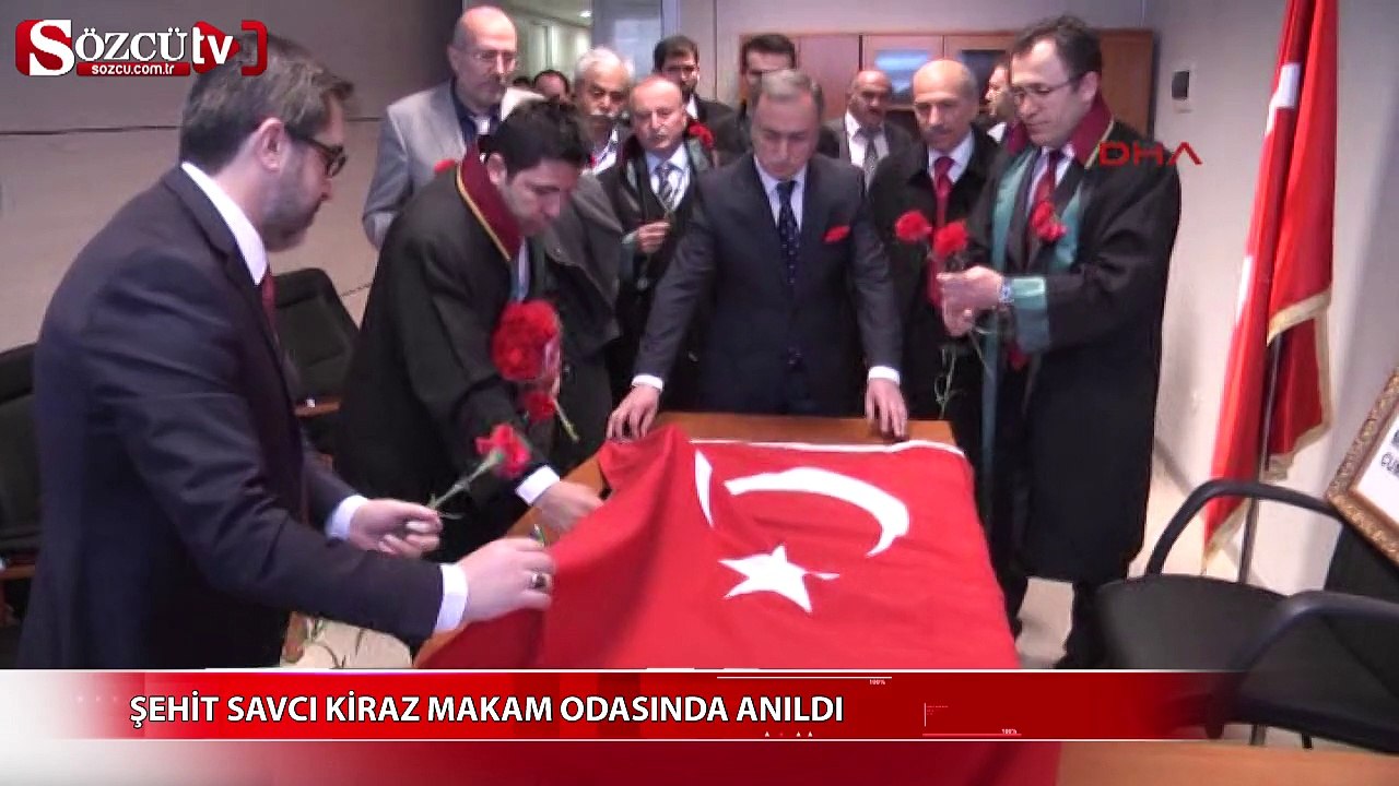 Şehit Savcı Kiraz makam odasında anıldı