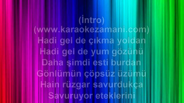 Berkay - İzmirli - (2013) (Orjinal) TÜRKÇE KARAOKE