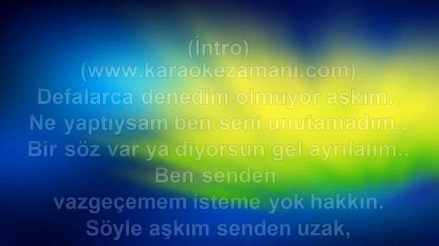 Bora Duran - Gül Senin Tenin - 2011 TÜRKÇE KARAOKE