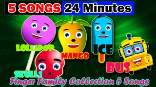 Finger Family 5 Collection Nursery Rhyme Songs  - Daddy Finger Rhyme for Kids Children Rhymes