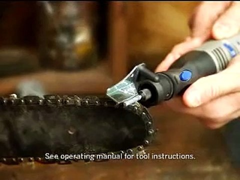 Sharpening a Chainsaw: Dremel Rotary Tool