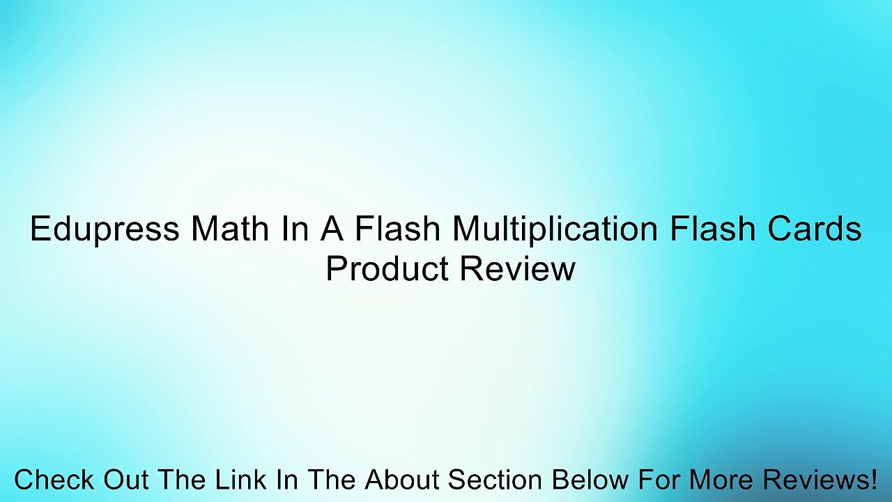 Edupress Math In A Flash Multiplication Flash Cards Review
