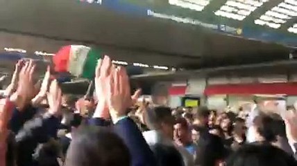 TIFOSI DELLA LAZIO A TERMINI , 7 APRILE