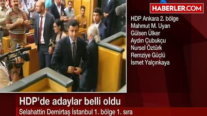 HDP'nin İl İl Kesinleşmiş Aday Listesi