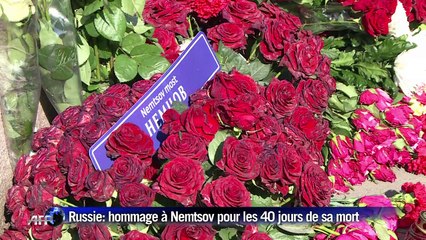 Moscou: hommage à Nemtsov pour les 40 jours de sa mort