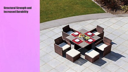 Oseasons 8 Seater Cube Garden Patio Furniture Set