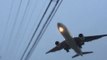 Japan Airlines Plane Flies Low Over Power Lines in Toyonaka City