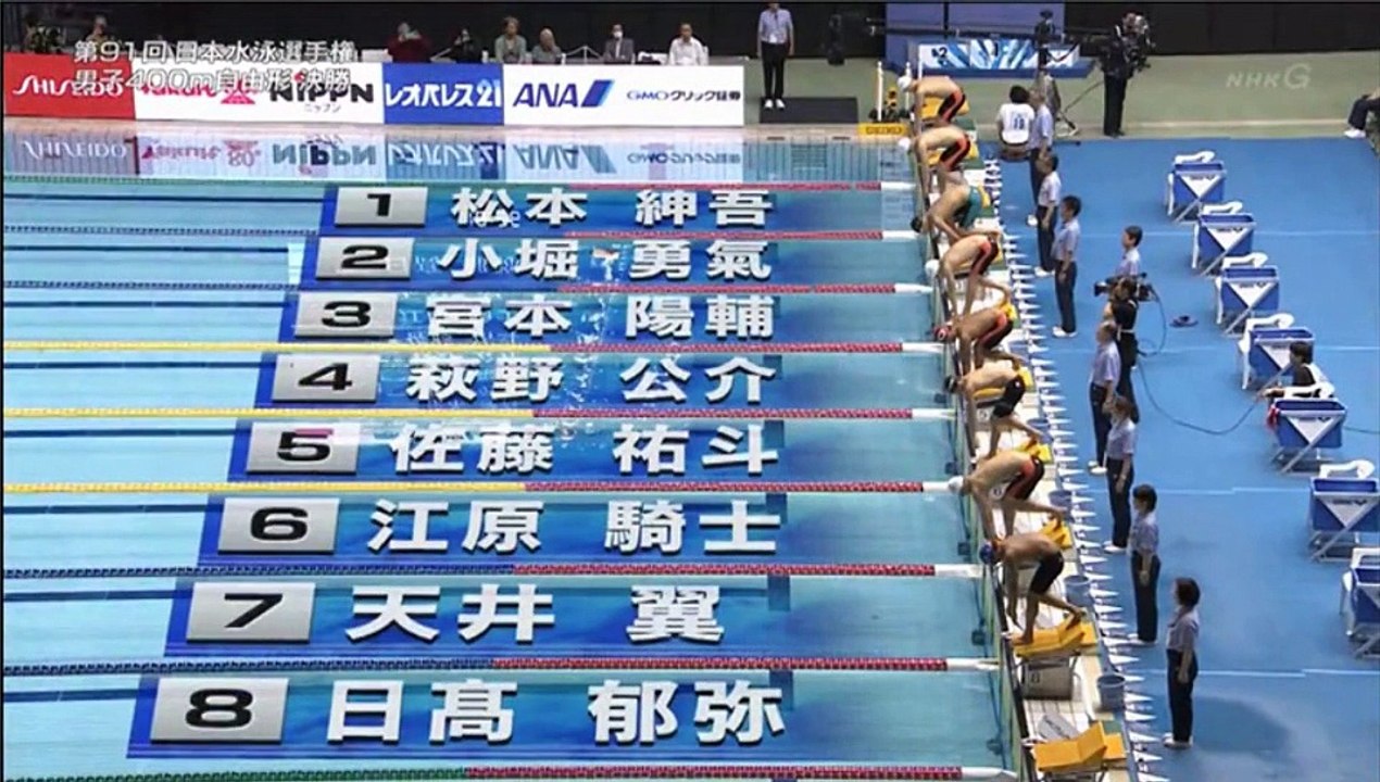 第91回日本選手權水泳競技大會-男子400m自由形