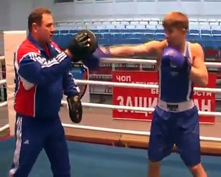 Boxing Pad Work Russian school trainnig Русская школа бокса работа на лапах - YouTube
