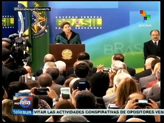 Dilma Rousseff reconoce labor de profesores en el desarrollo de Brasil