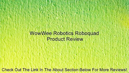 WowWee Robotics Roboquad Review