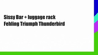 Sissy Bar + luggage rack Fehling Triumph Thunderbird