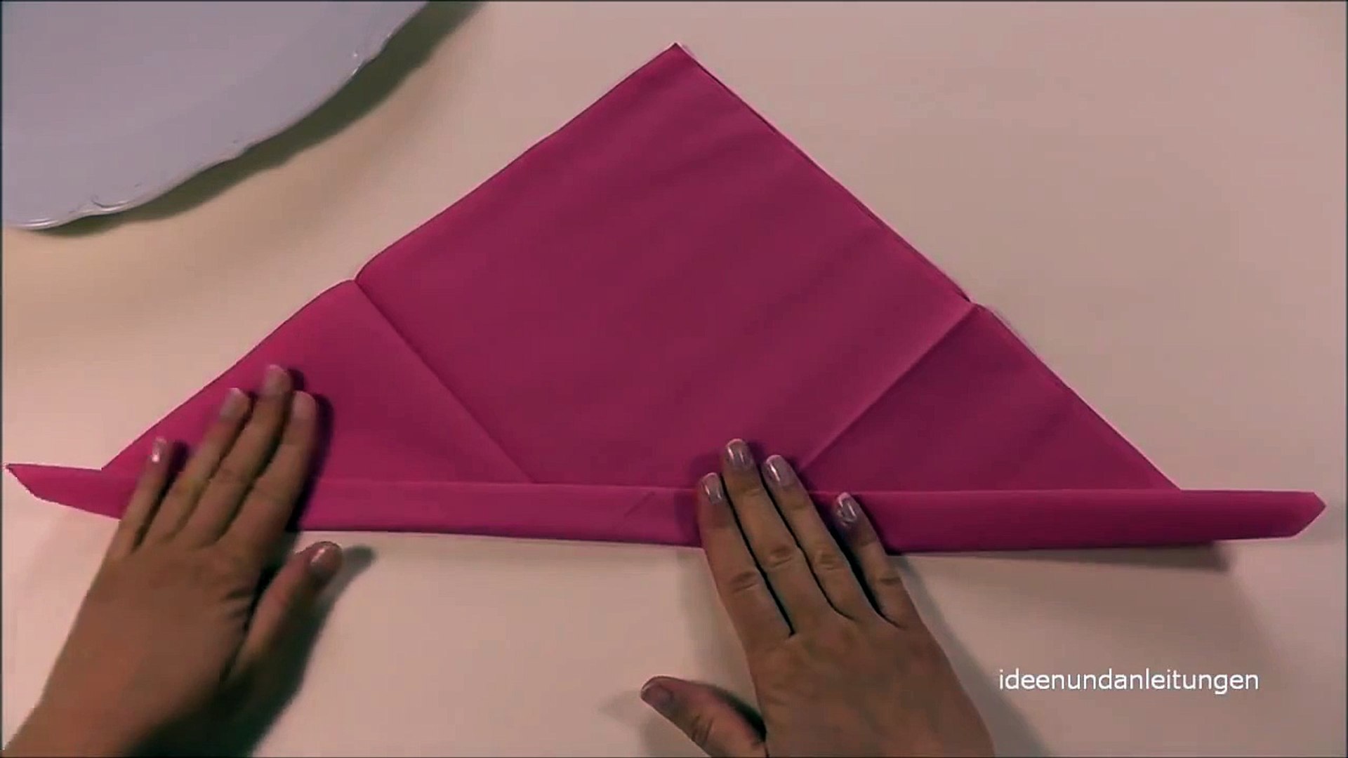 Fächer Aus Servietten Falten Zb Zum Osterbasteln