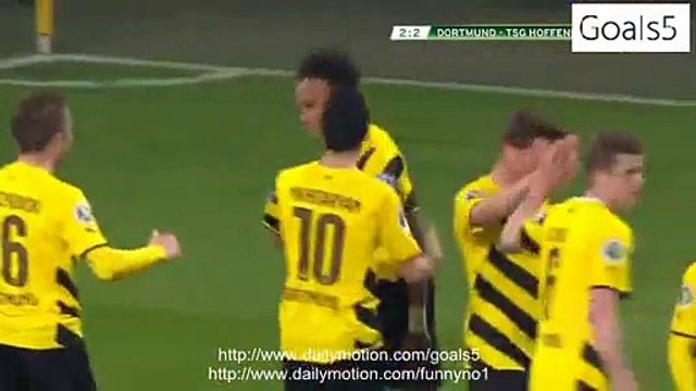 Pierre-Emerick Aubameyang Goal Dortmund 2 - 2 Hoffenheim DFB Pokal 7-4-2015