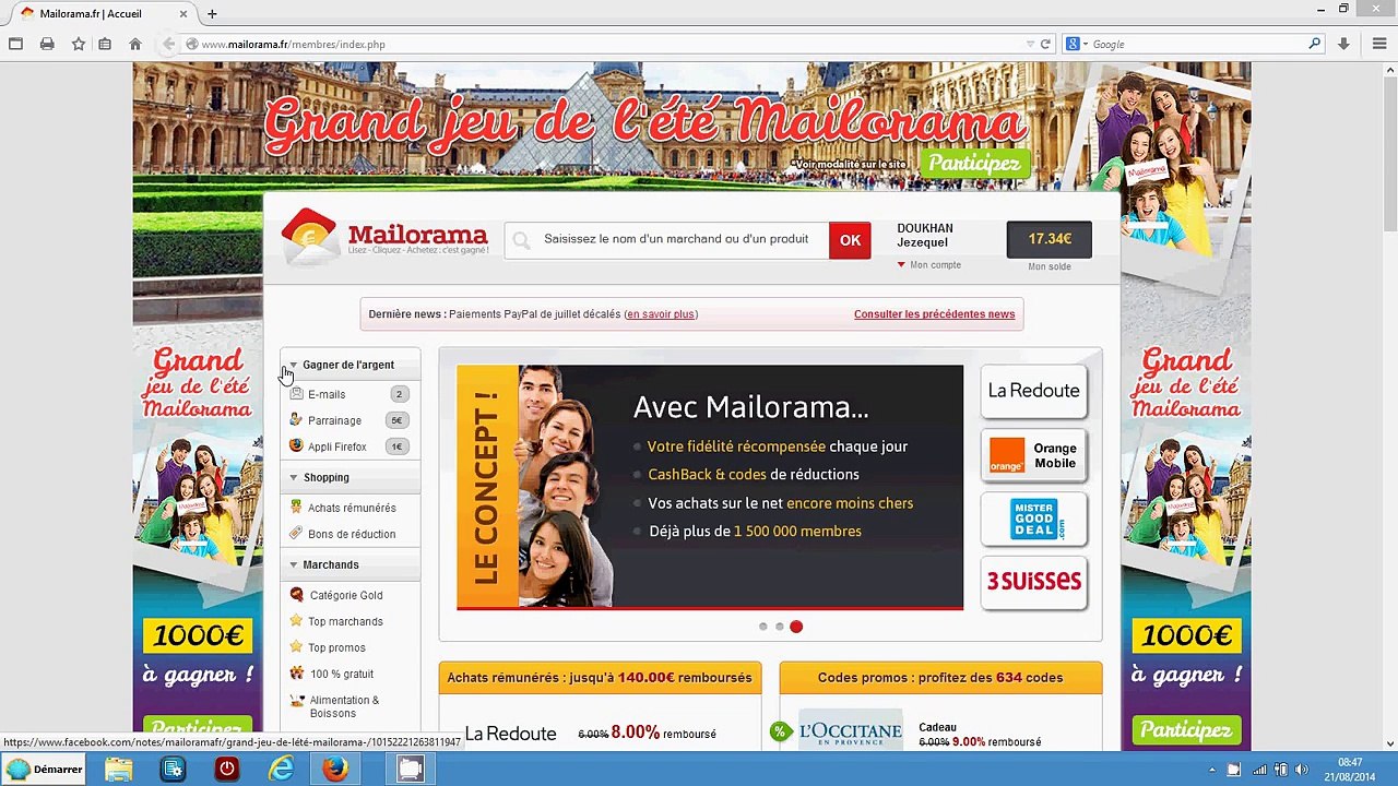 (TUTO) Comment Gagner de l'argent avec Mailorama en Cashback - YouTube[via torchbrowser.com]