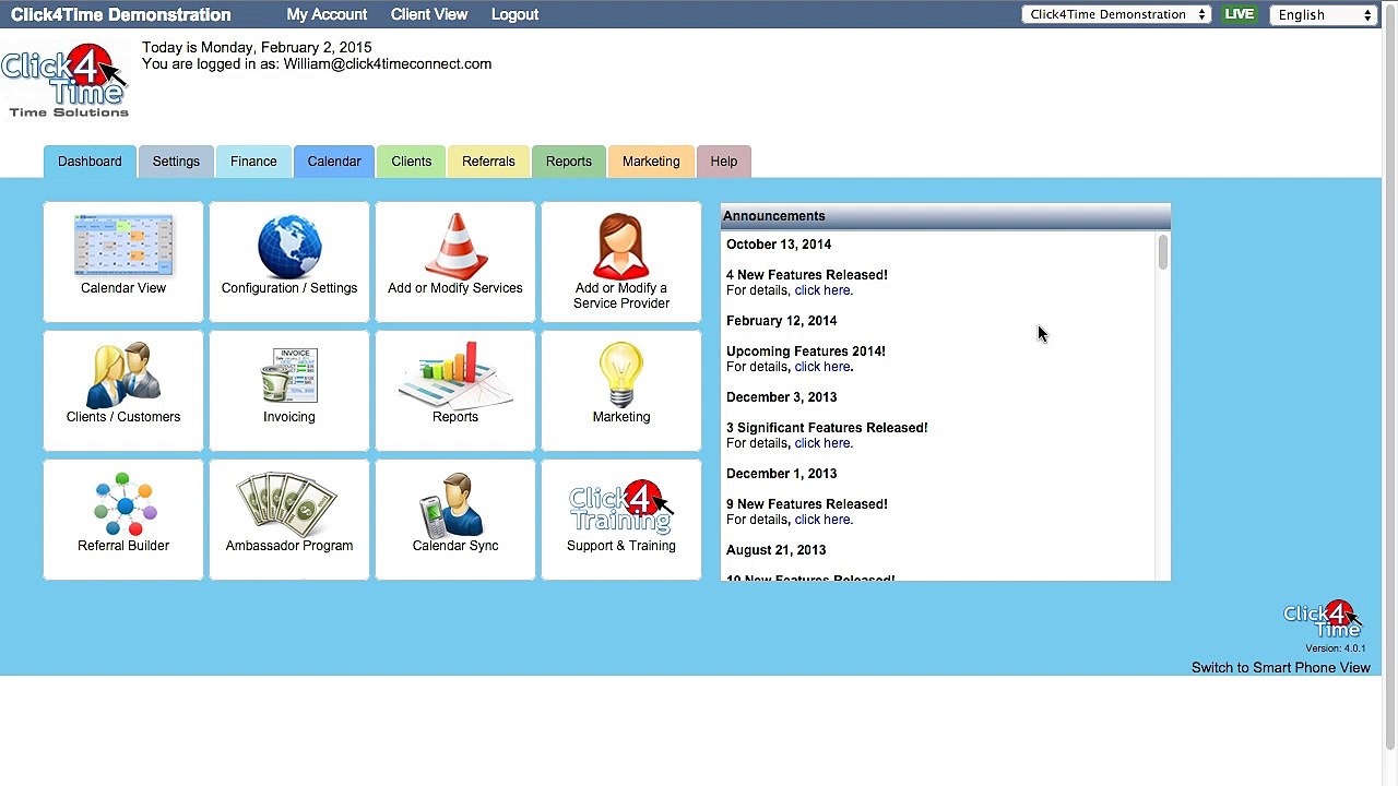 Click4Time - Creating & Managing Services