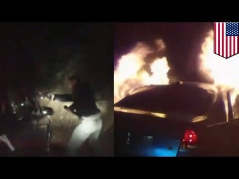 Policjanci doprowadzają do eksplozji samochodu i uciekają z miejsca zdarzenia. Jedna osoba nie żyje.