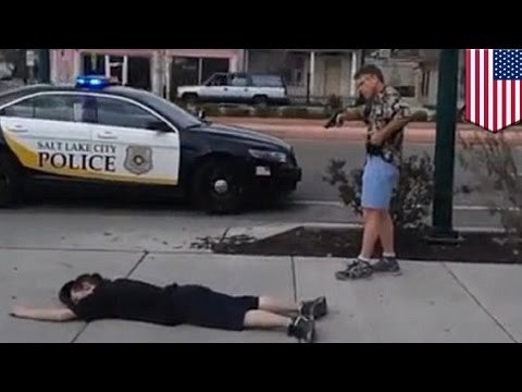 Man with gun: ex-cop stops man with knife in Salt Lake City, Utah