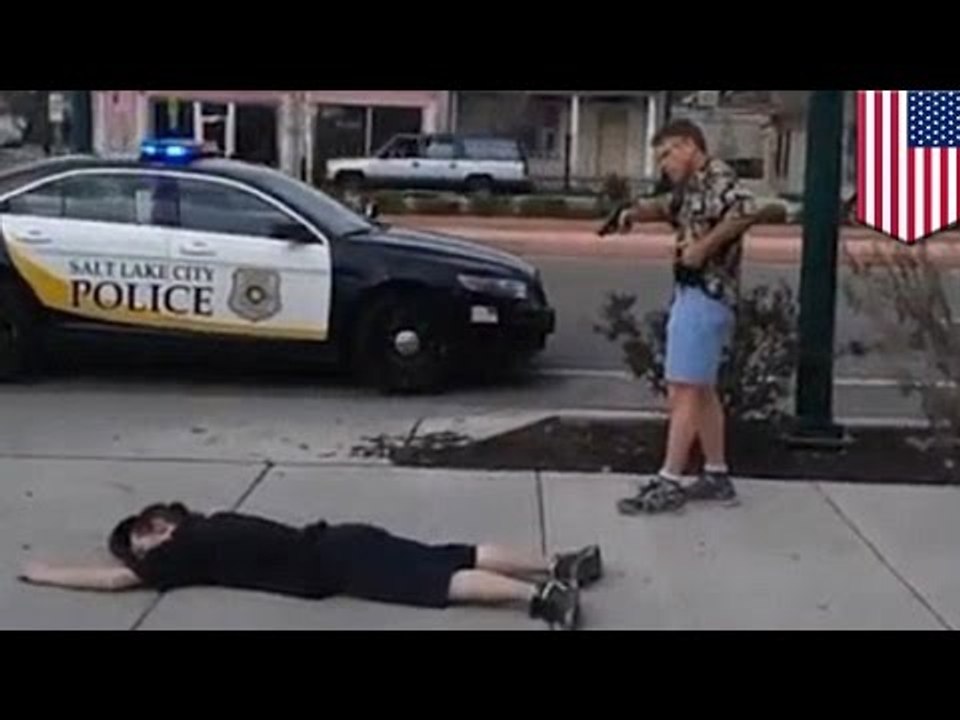 Man with gun: ex-cop stops man with knife in Salt Lake City, Utah