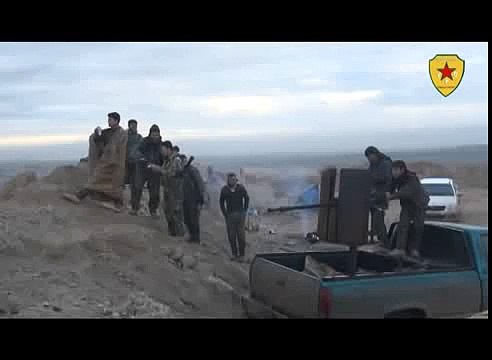 Battle for Kobani: Kurdish YPG Fighters takeout an ISIS Car (English)