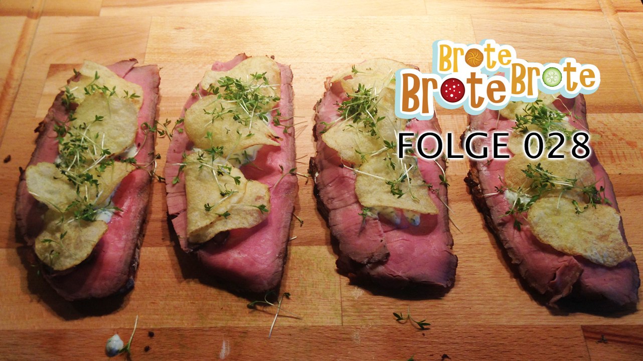 Folge 028 - roastbeef-sandwich mit kräuterdip & chips