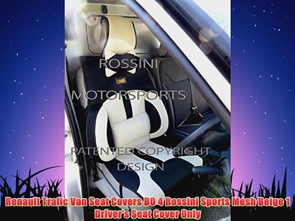 Renault Trafic Van Seat Covers BO 4 Rossini Sports Mesh Beige 1 Drivers Seat Cover Only