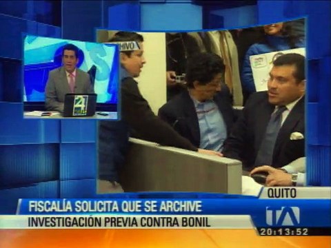 La Fiscalía pide que se desestime indagación previa contra Xavier Bonilla