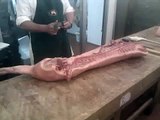 Master Butcher rapidly butchers a pig