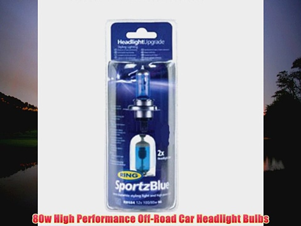 H7 499 Ring Sportz Blue Car Bulb and Free Sidelights 12v 80w For Off Road Use