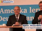 Politikkongress: Gregor Gysi und Guido Westerwelle im Rededuell