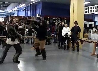 Medieval sword fight