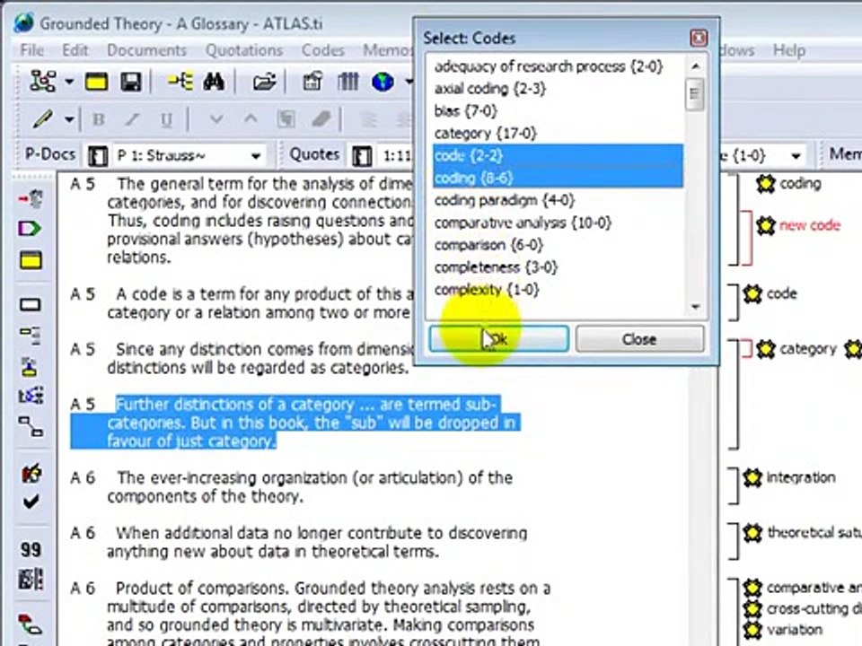 ATLAS.ti Tutorial: Coding Basics - Creating and assigning codes