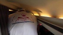 6-Foot-8 Strongman Competitor Tries To Walk On A Plane : Traveling can be more difficult than you think.