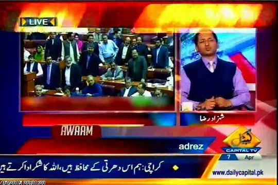 CAPITAL Awaam Shahzad Raza with MQM Tahir Mashahidi (07 April 2015)