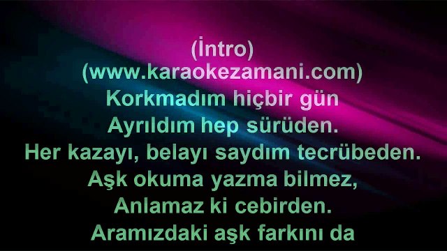 Bülent Ersoy - Aşktan Sabıkalı - 2011 TÜRKÇE KARAOKE