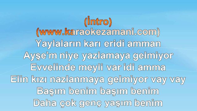 Bülent Serttaş - Başım Benim - 2002 TÜRKÇE KARAOKE