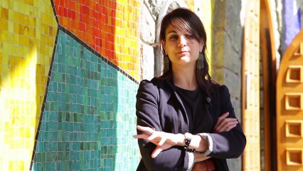 Marine Novarina signe à Passy l'église Notre Dame de Toute Grâce