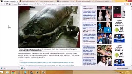 Giant Python eats a Beautiful girl