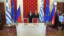 دیدار نخست وزیر یونان با رئیس جمهوری روسیه در مسکو