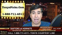 Charlotte Hornets vs. Toronto Raptors Free Pick Prediction NBA Pro Basketball Odds Preview 4-8-2015
