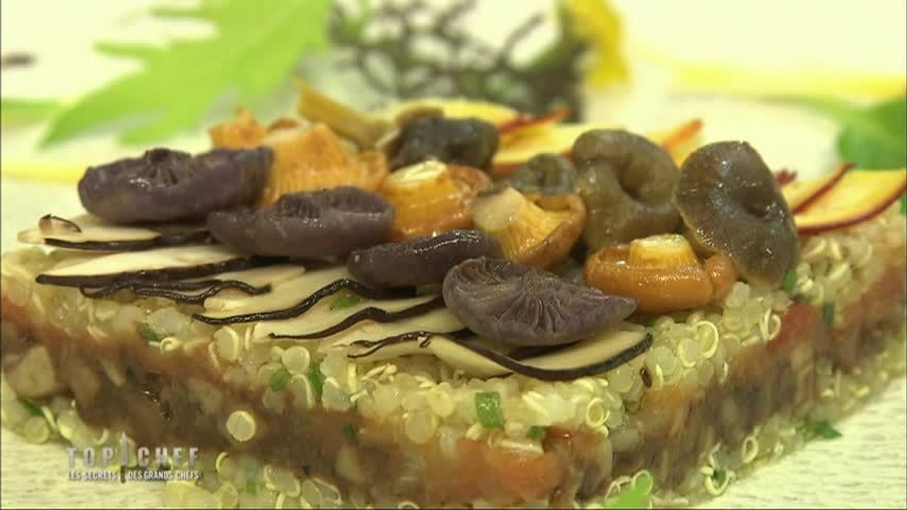 Gâteau de céréales aux champignons par Régis Marcon