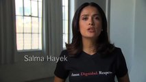 Salma Hayek Pinault in a Spanish language PSA for the National Domestic Violence Hotline