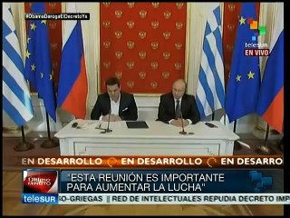 Alexis Tsipras visita Rusia para buscar apoyo económico