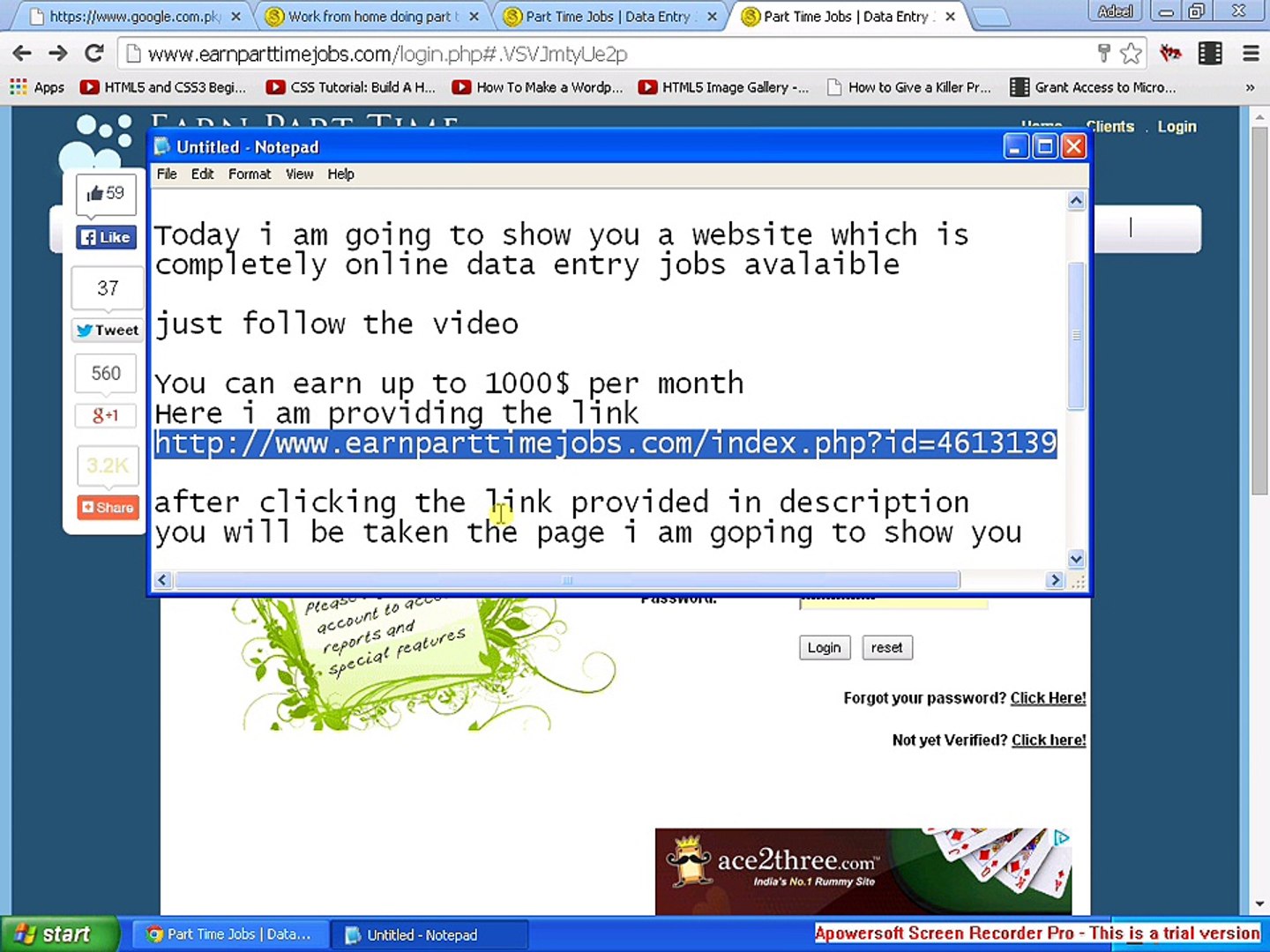 ⁣How to earn money online by typing easily 200$ per day