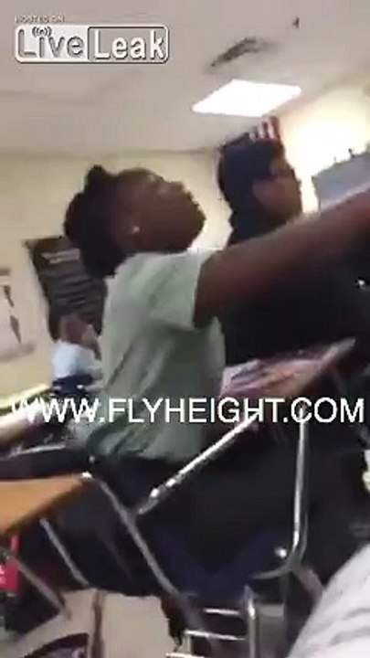 Girls fight in classroom