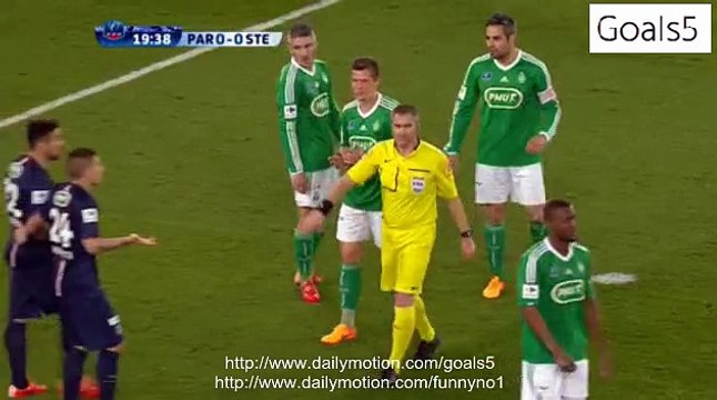 Zlatan Ibrahimovic Goal PSG 1 - 0 St Etienne Coupe de France 8-4-2015