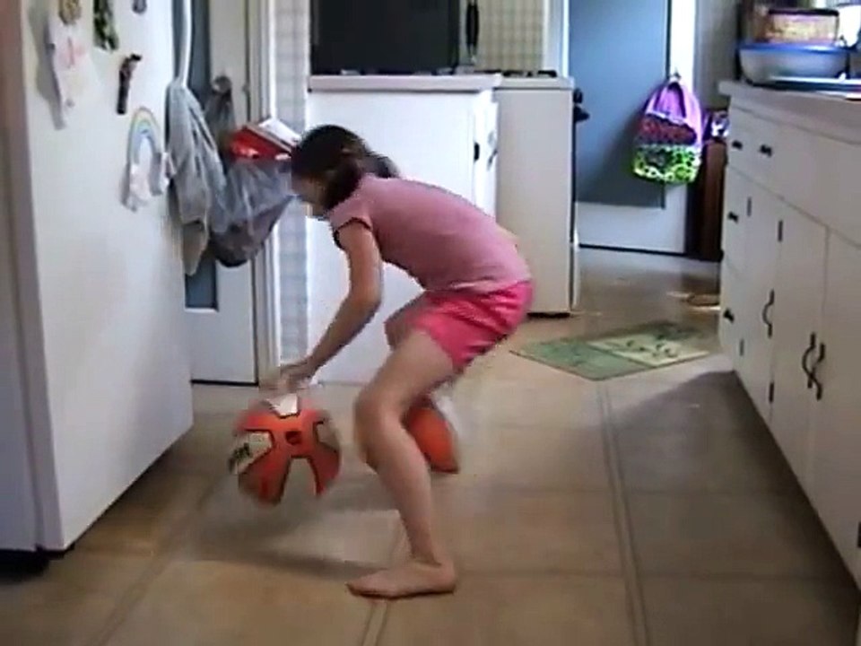 Incredible basketball dribbling skills from 8 year old girl